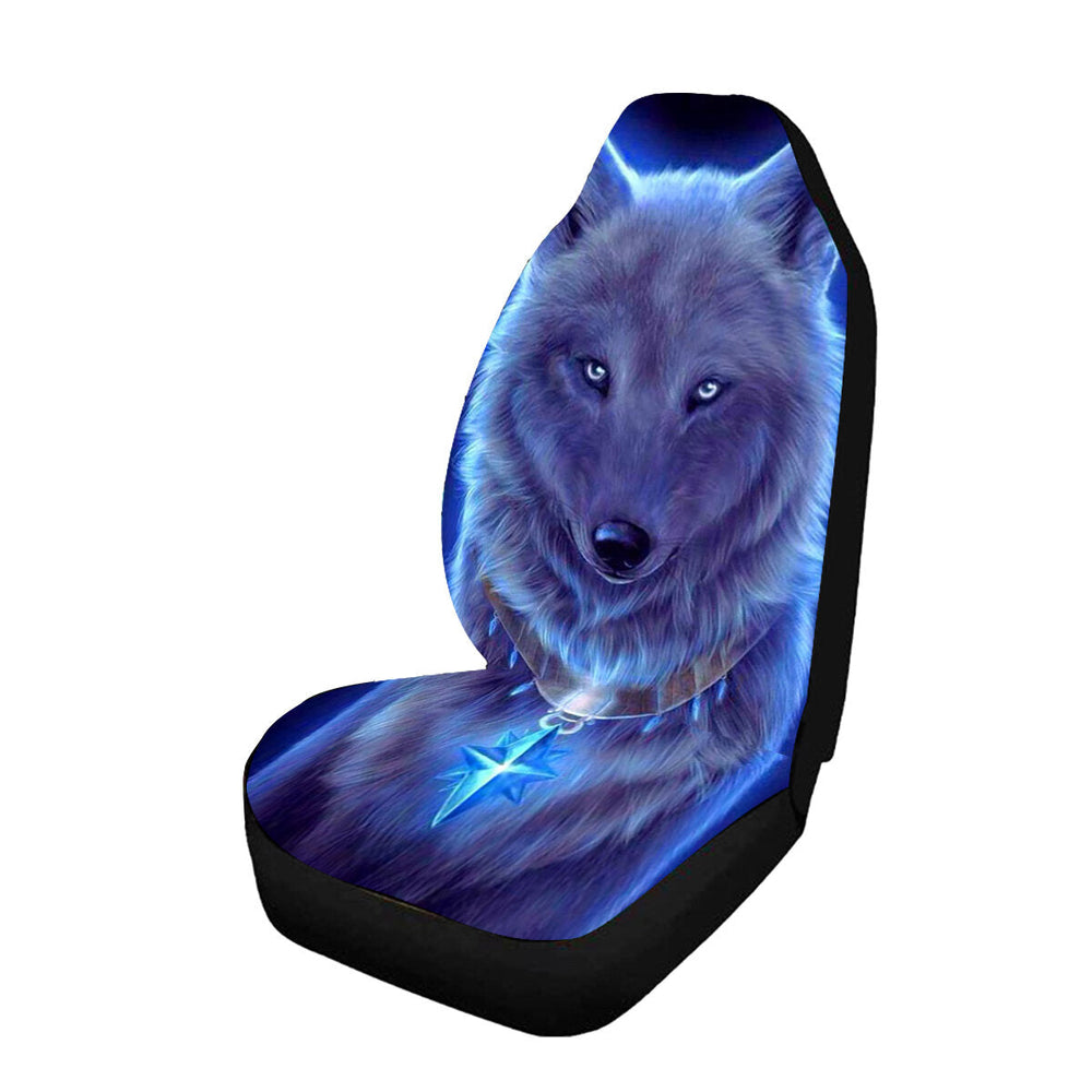 1/2/5 Seat Car Seat Cover Set Cushion Protector Cloth Universal Interior Accessories Automobile Seat Protector Wolf Image 2