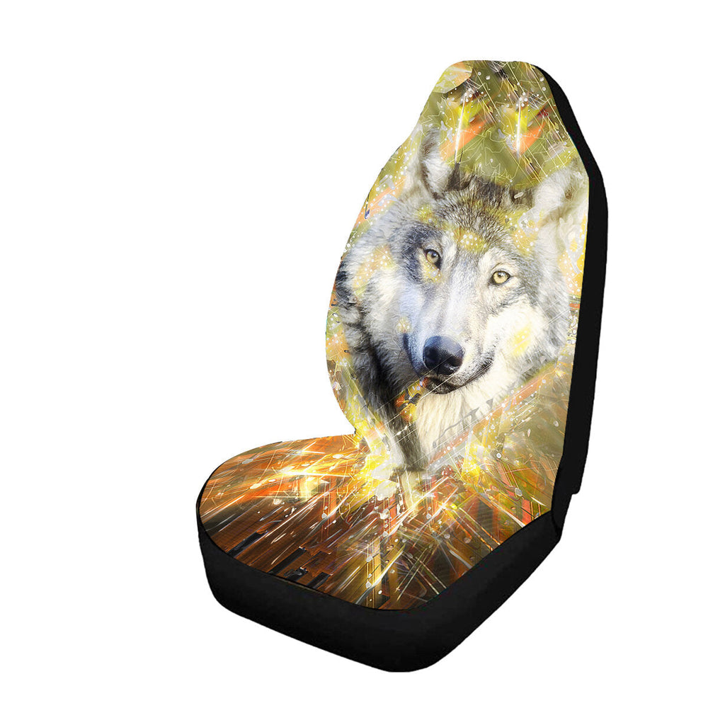 1/2/5 Seat Universal Car Seat Covers Styling Interior Accessories Automobile Seat Wolf Style Protect Cover Image 2