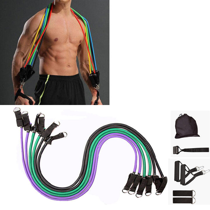 10-16Pcs/Set Resistance Bands Yoga Rubber Tubes Home Fitness Pull Rope Gym Exercise Tool Image 2
