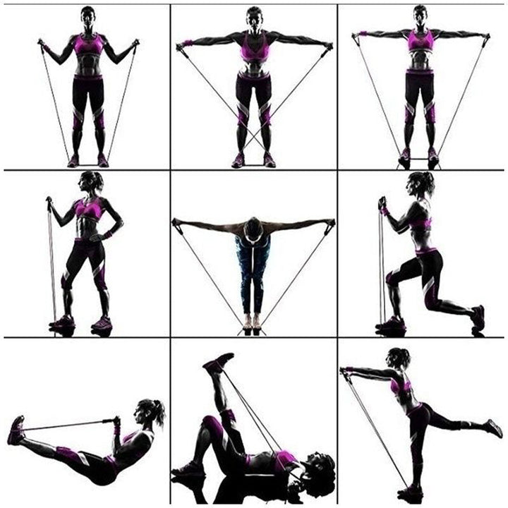 10-16Pcs/Set Resistance Bands Yoga Rubber Tubes Home Fitness Pull Rope Gym Exercise Tool Image 3