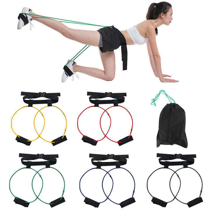 10-40lbs Pedal Resistance Band Women Hip Trainer Belt Band Gum Workout Fitness Bands Body Glute Muscles Trainer Image 6