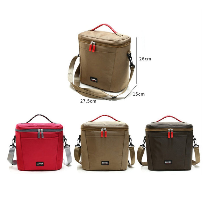 11L Picnic Bag 600D Oxford Cloth Three-Layer Thicken Shouler Handle Zipper Outdoor Camping Lunch Thermal Insulation Ice Image 4