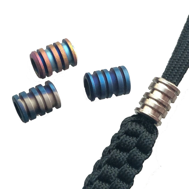 14mm Height Titanium Alloy TC4 Knife Beads Rope Cord EDC Paracord Bead Camping Knife Pendants Image 1