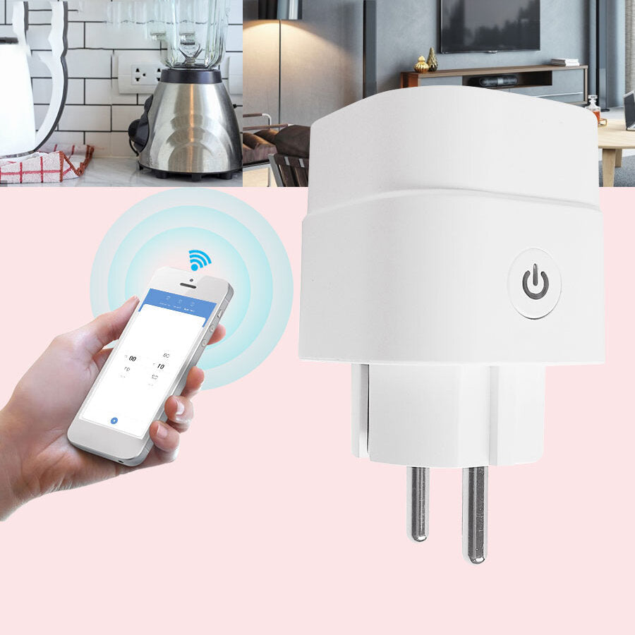 16A WiFi Smart Home Socket Tuya Smart Life APP Time Setting EU Plug Smart-Home Automation EU Plug Support Alexa Google Image 2