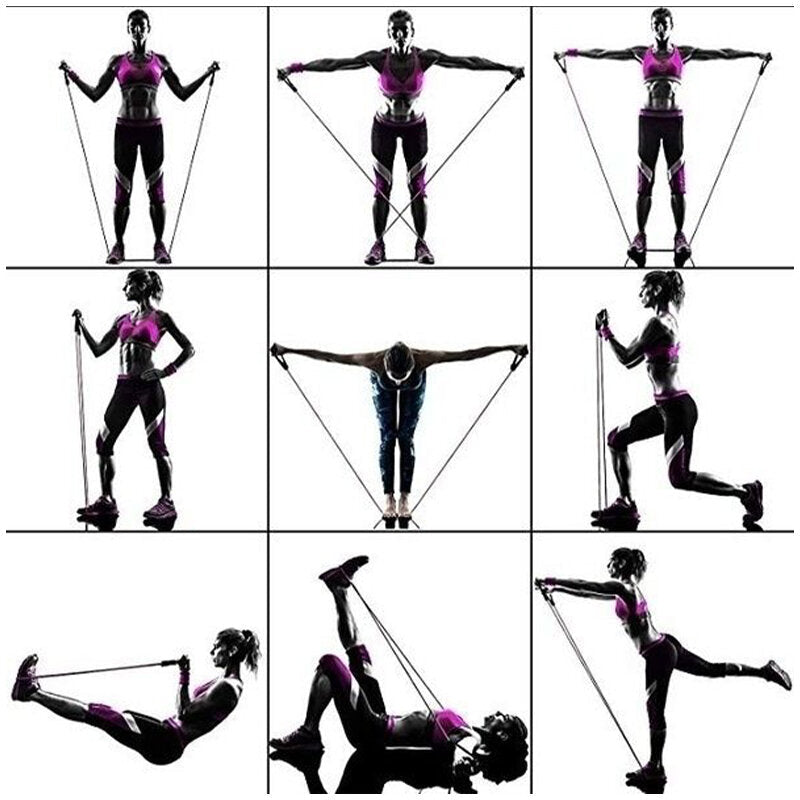 16PCS Men Home Resistance Bands Set Fitness Rubber Tubes Stretch Training Yoga Elastic Pull Rope Image 3