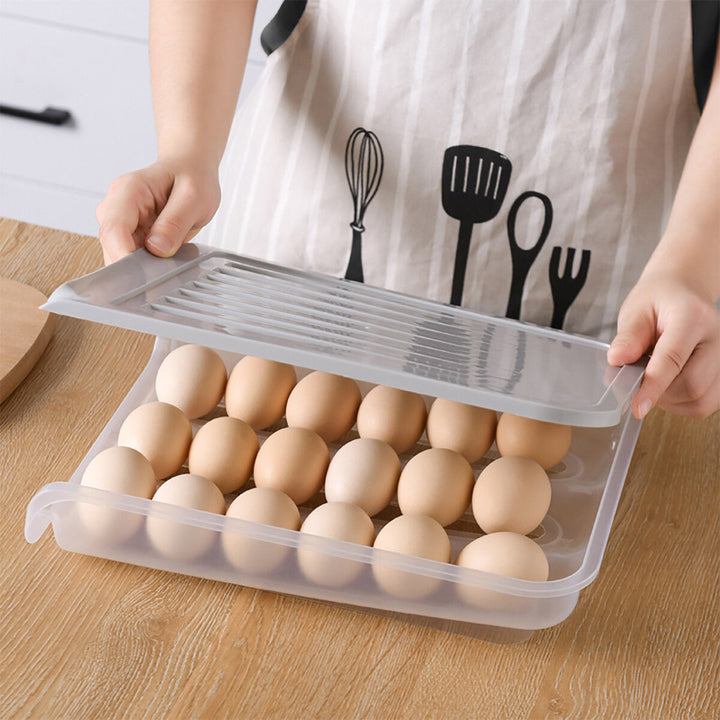 18 Grid Kitchen Egg Storage Eggs Holder Stackable Freezer Dust-proof And Portable Egg Storage Container Image 1