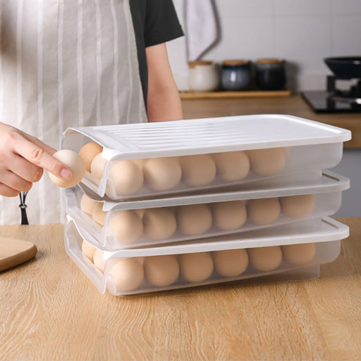 18 Grid Kitchen Egg Storage Eggs Holder Stackable Freezer Dust-proof And Portable Egg Storage Container Image 3