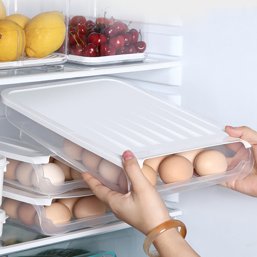 18 Grid Kitchen Egg Storage Eggs Holder Stackable Freezer Dust-proof And Portable Egg Storage Container Image 7