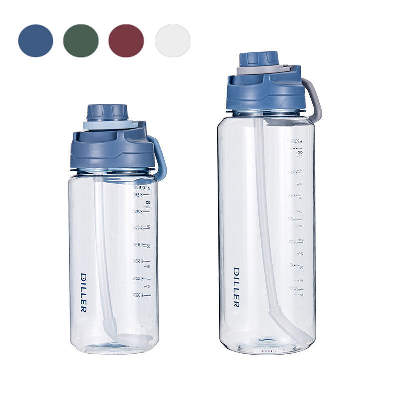2000ml Large Capacity Water Bottles With Detachable Straw Portable Outdoor Sport Cycling Travel Drink Kettle Image 1