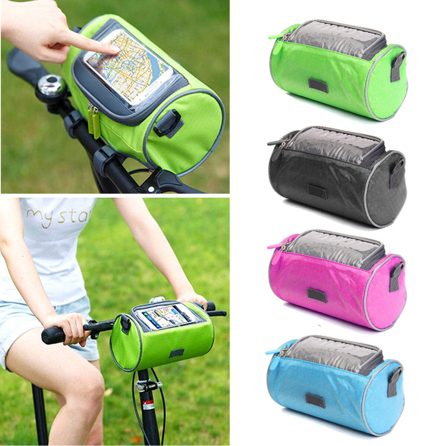 22cmx12cmx12cm Waterproof Screen Touchable Cycling Pannier Tube GPS Cell Mobile Phone Bags Bike Frame Bag For Mountain Image 1