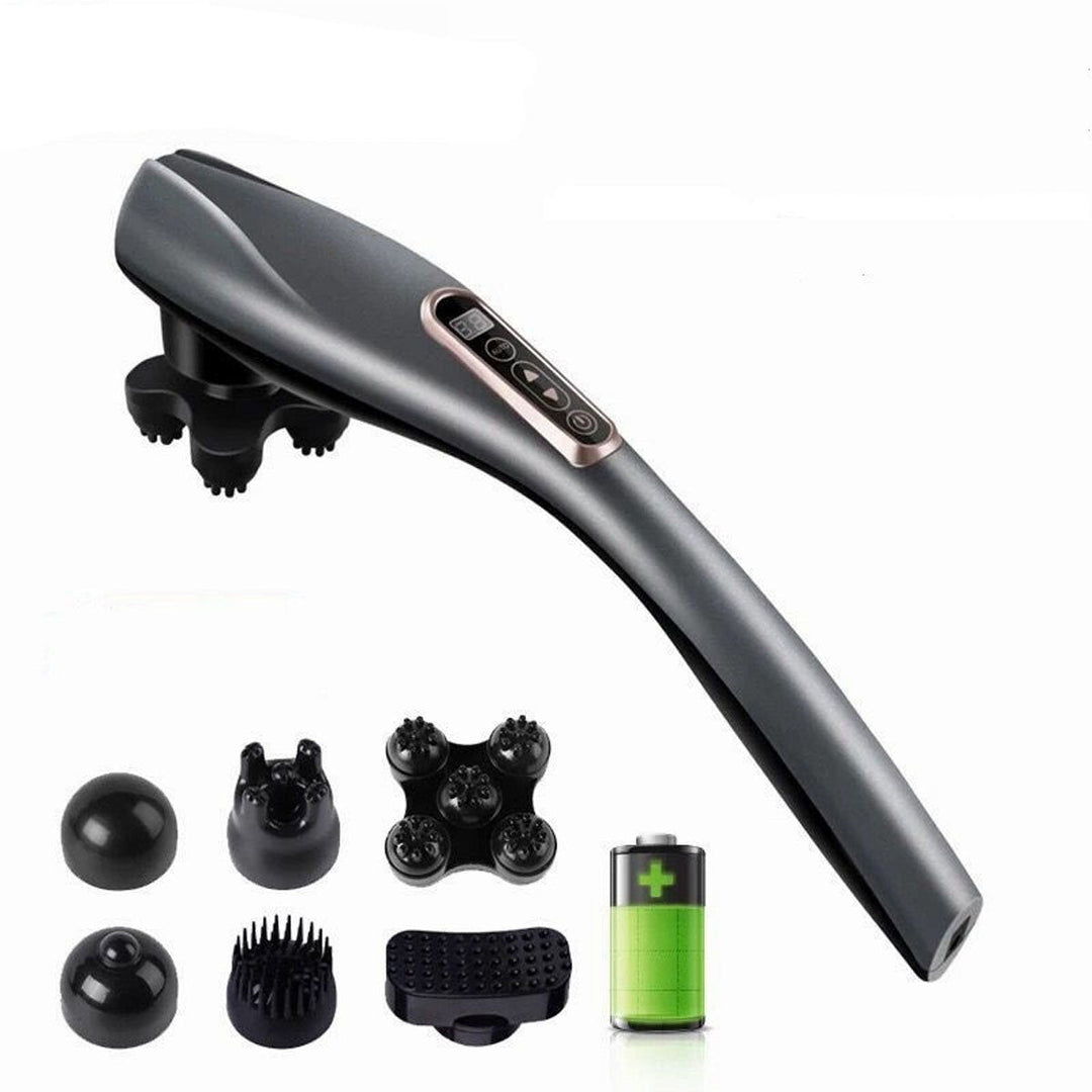 220V 2000mAh Electric Handheld Vibrating Massager Cordless Massage Stick for Shoulder Neck Waist Back Massage With 6 Image 3