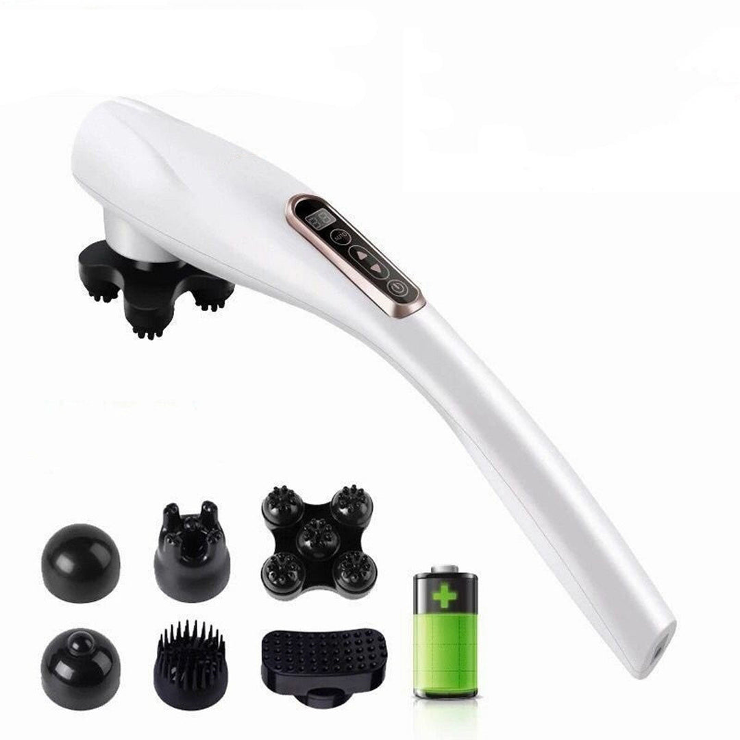 220V 2000mAh Electric Handheld Vibrating Massager Cordless Massage Stick for Shoulder Neck Waist Back Massage With 6 Image 4