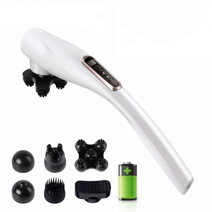 220V 2000mAh Electric Handheld Vibrating Massager Cordless Massage Stick for Shoulder Neck Waist Back Massage With 6 Image 1