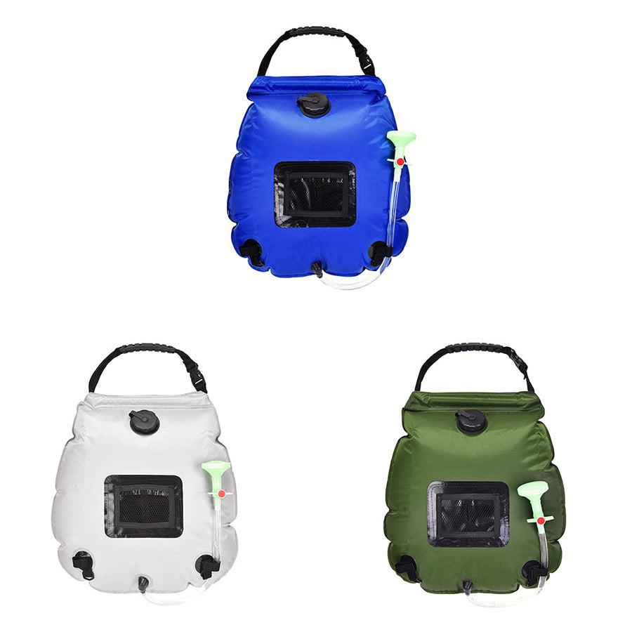 20L Water Bags Outdoor Camping Shower Bag Solar Heating Portable Folding Hiking Climbing Bath Equipment Shower Head Image 1