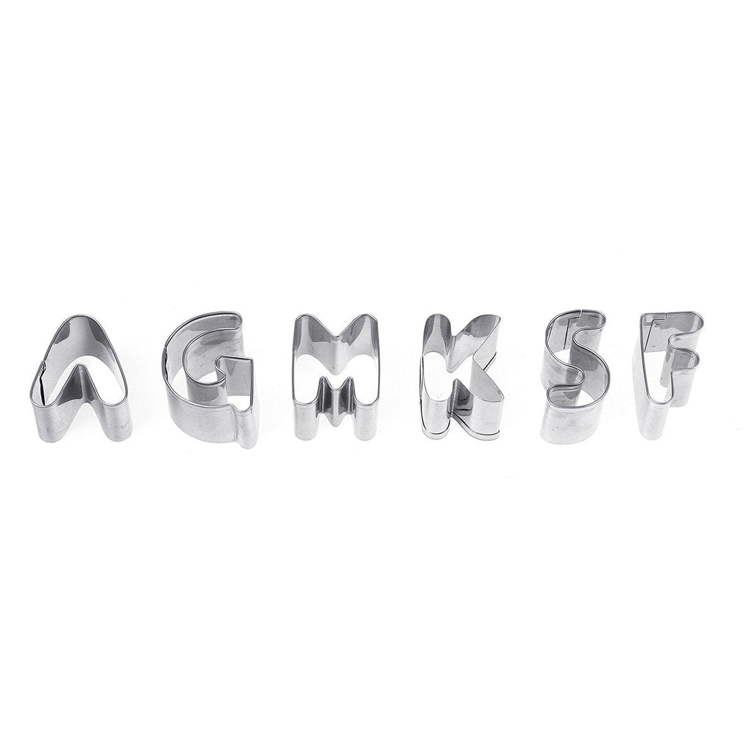 26Pcs DIY Alphabet Letters Cookie Biscuit Cutters Set Cake Mould Decorating Image 2