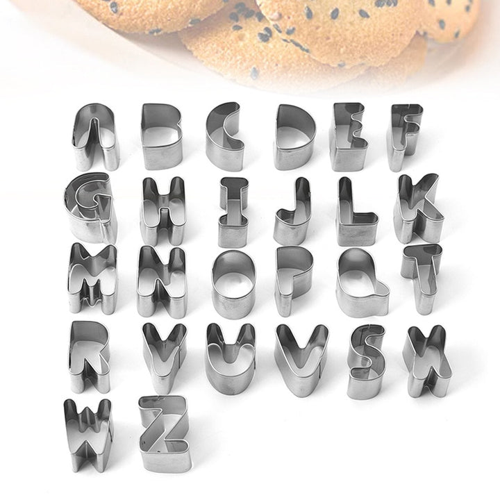 26Pcs DIY Alphabet Letters Cookie Biscuit Cutters Set Cake Mould Decorating Image 6