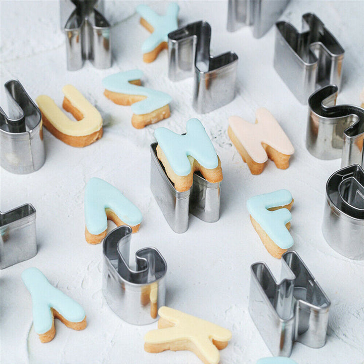 26Pcs DIY Alphabet Letters Cookie Biscuit Cutters Set Cake Mould Decorating Image 9