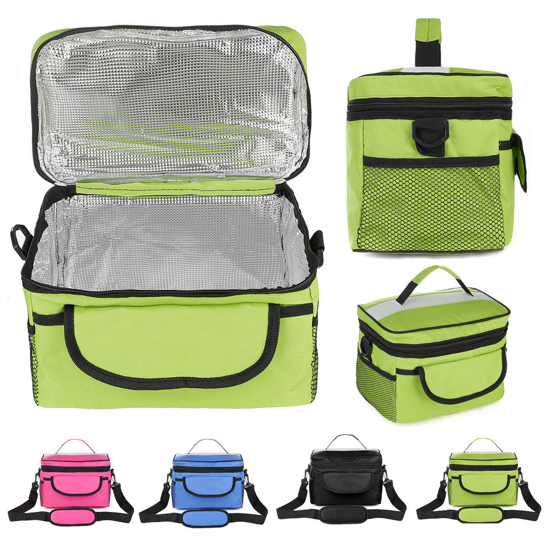 28x17x18cm Oxford Lunch Tote Cooler Backpack Insulated Picnic Bag for Camping Travel Image 1