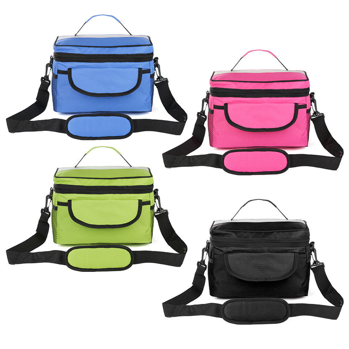 28x17x18cm Oxford Lunch Tote Cooler Backpack Insulated Picnic Bag for Camping Travel Image 6