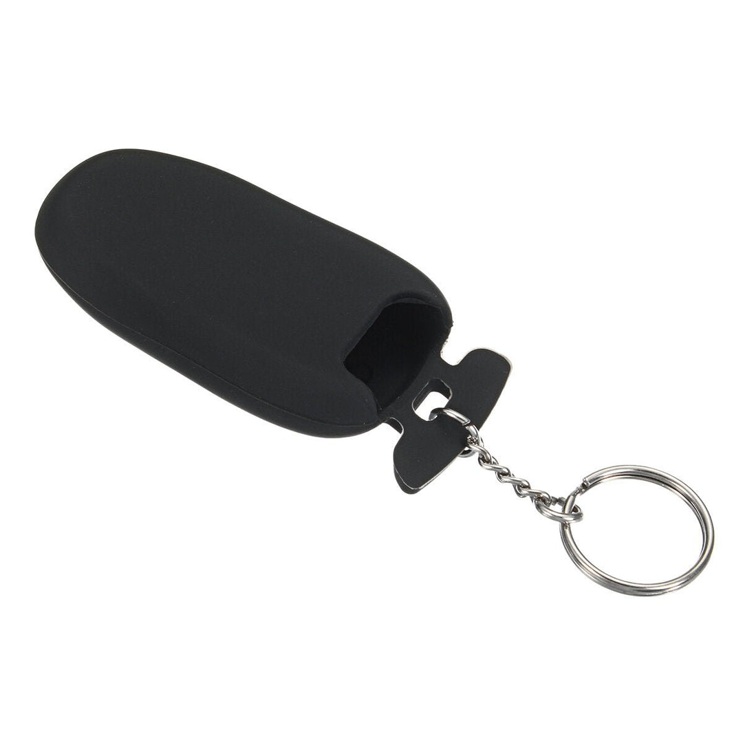 3 Button Silicone Smart Remote Key Cover Fob Case Key Holder With Key Chain Fits For Tesla Model X Image 2