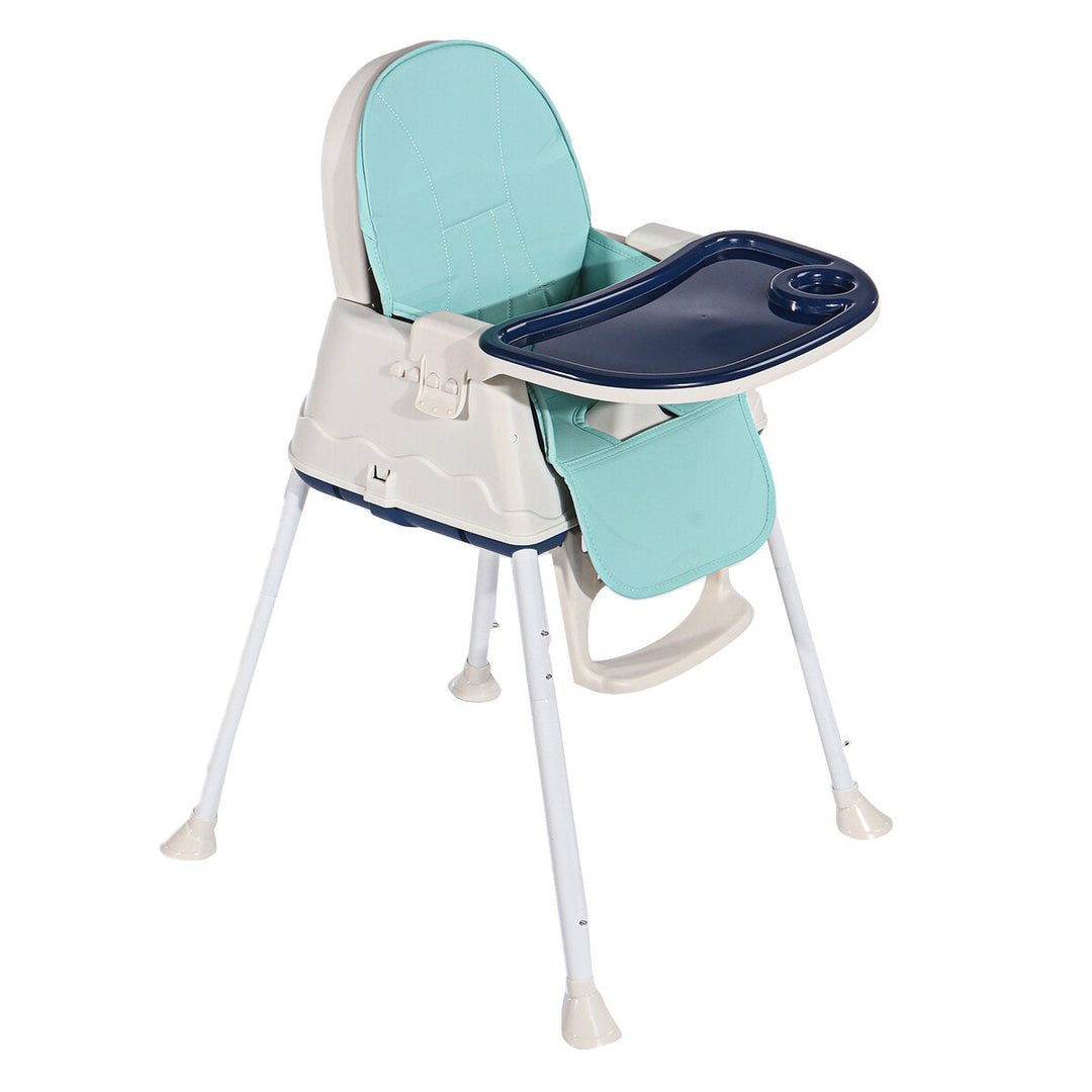 3-in-1 Kids Feeding Chair Baby Toddler Adjustable Highchair Booster Play with Tray Wheel DTTT Image 2