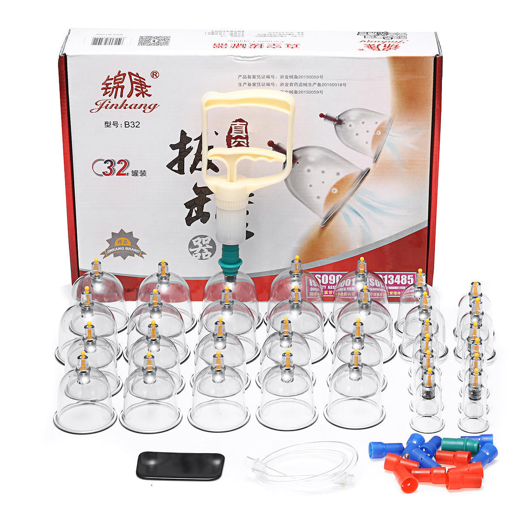 32pcs Chinese Cupping Vacuum Cup Massage Set Therapy Health Acupuncture Kit Image 9