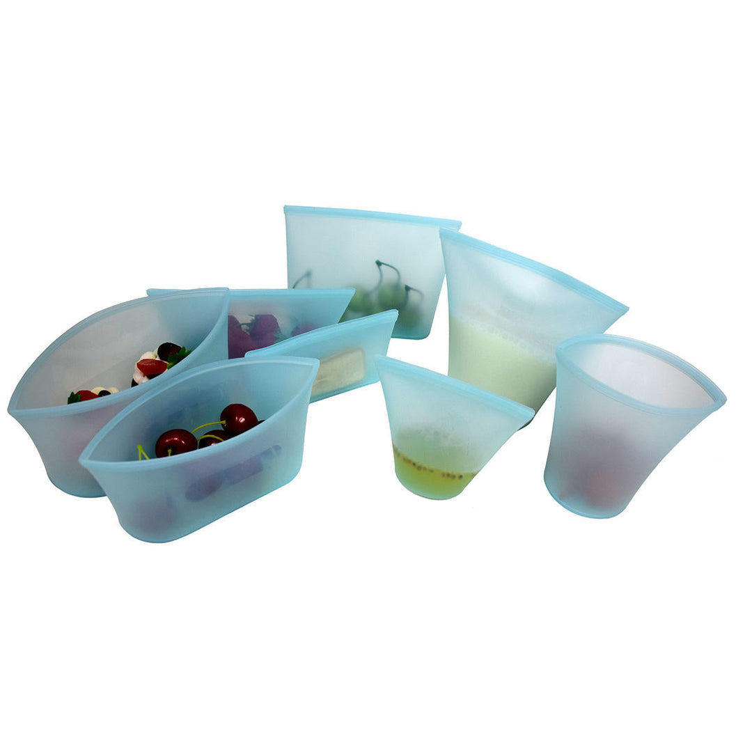3PCS Zip Lock Silicone Food Fruit Containers Storage Bag Cups Non-toxic Odorless Fresh Leakproof Bags Image 2