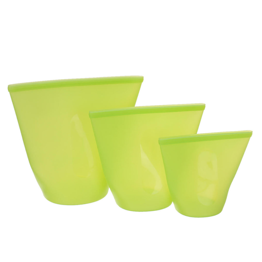 3PCS Zip Lock Silicone Food Fruit Containers Storage Bag Cups Non-toxic Odorless Fresh Leakproof Bags Image 6