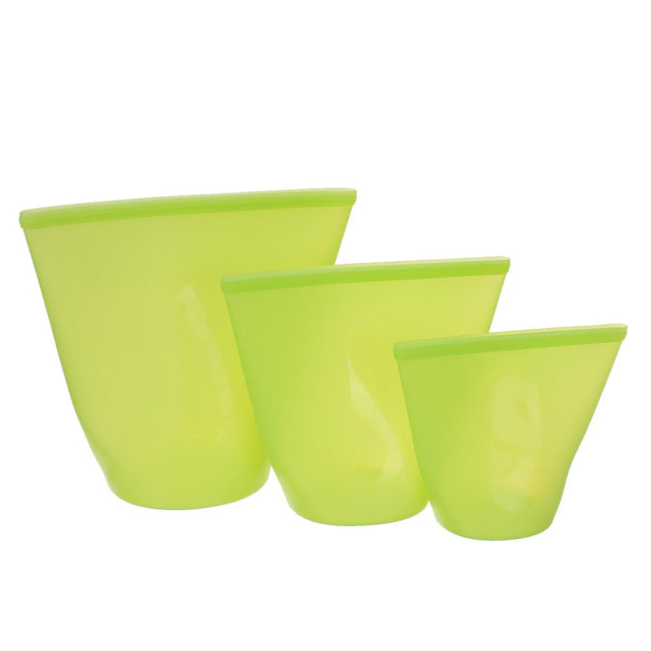 3PCS Zip Lock Silicone Food Fruit Containers Storage Bag Cups Non-toxic Odorless Fresh Leakproof Bags Image 1