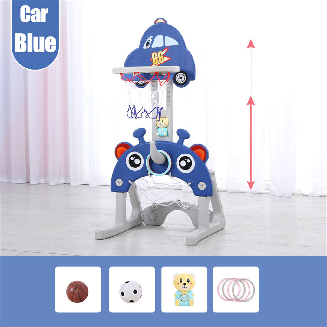 4-in-1 Height Adjustable Kids Basketball Hoop Set Stand Sports Activity Centre DTTT Image 4