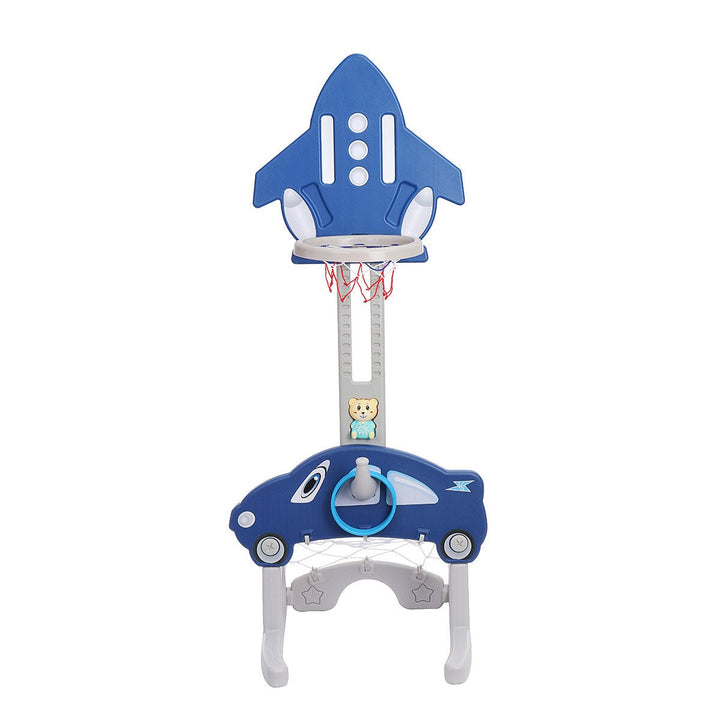 4-in-1 Height Adjustable Kids Basketball Hoop Set Stand Sports Activity Centre DTTT Image 10