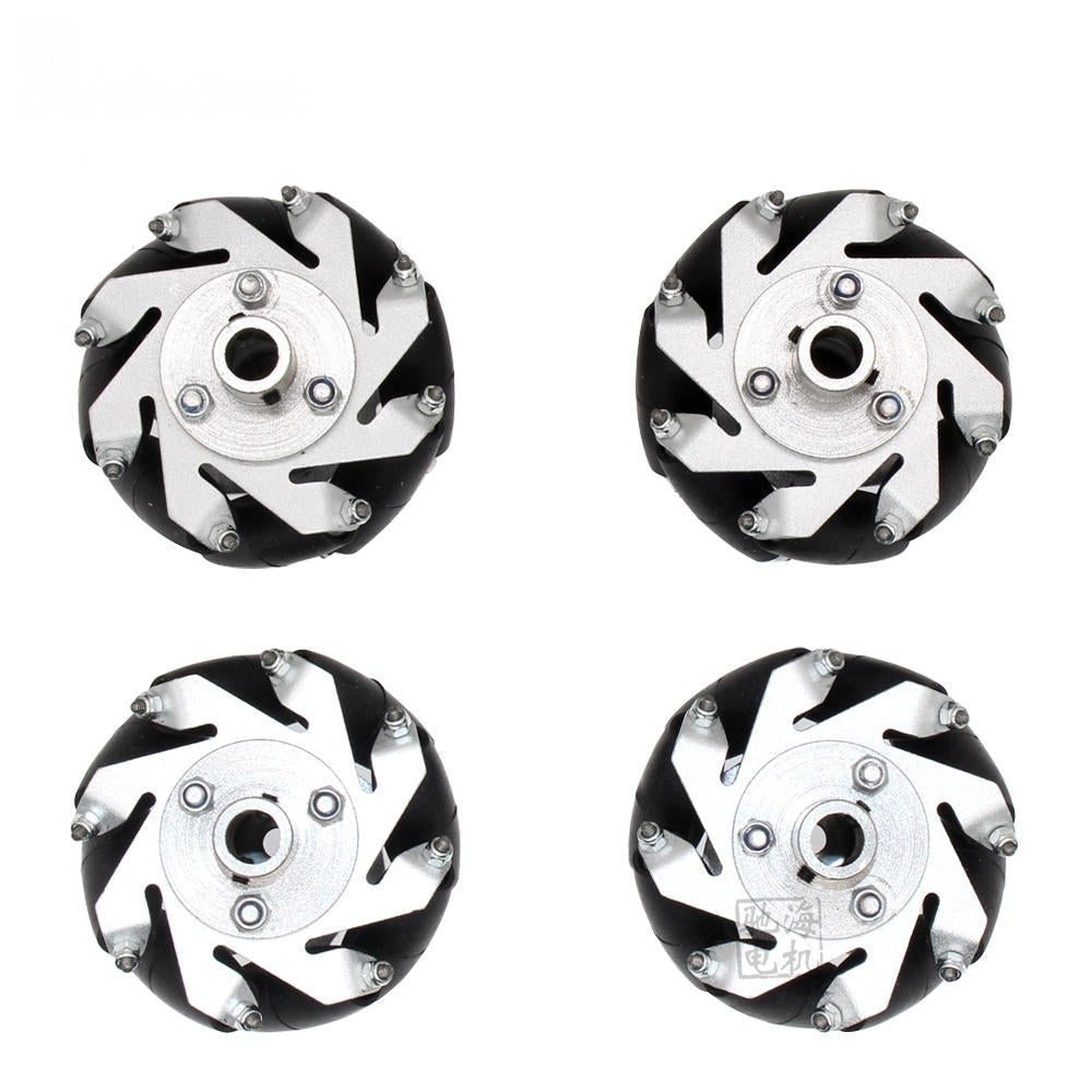 4pcs 60mm Aluminium Mecanum Wheels Universal Wheels with 8mm Motor Shaft Coupling for Robot Car Image 2