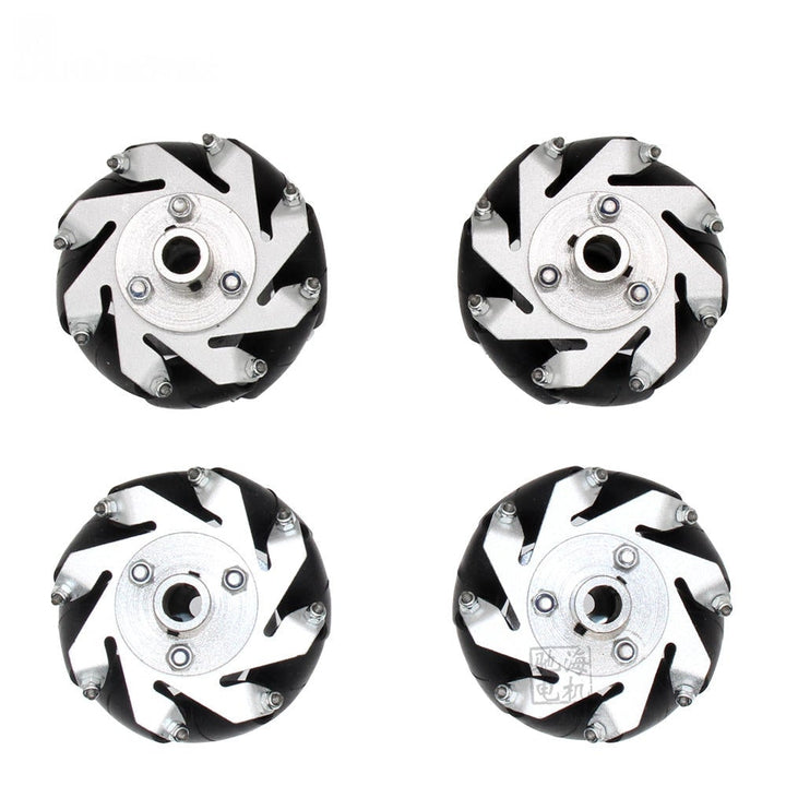 4pcs 60mm Aluminium Mecanum Wheels Universal Wheels with 8mm Motor Shaft Coupling for Robot Car Image 2