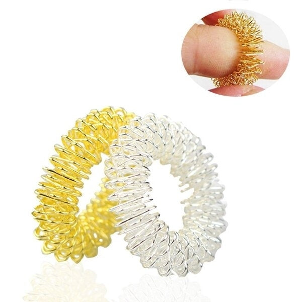 5 Pcs Acupuncture Tools Finger Health Care Massage Rings Image 2