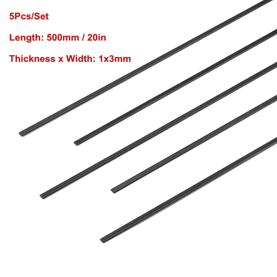 5pcs 500mm Carbon Fiber Strips Flat Bar RC Model Airplane Parts Accessories DTTT Image 8