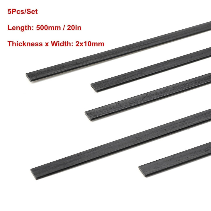 5pcs 500mm Carbon Fiber Strips Flat Bar RC Model Airplane Parts Accessories DTTT Image 1