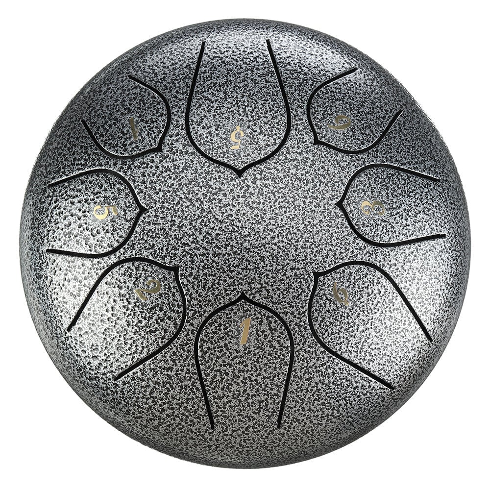 6 Inch 8 Notes G Tune Steel Tongue Drum Handpan Instrument with Drum Mallets and Bag Image 1