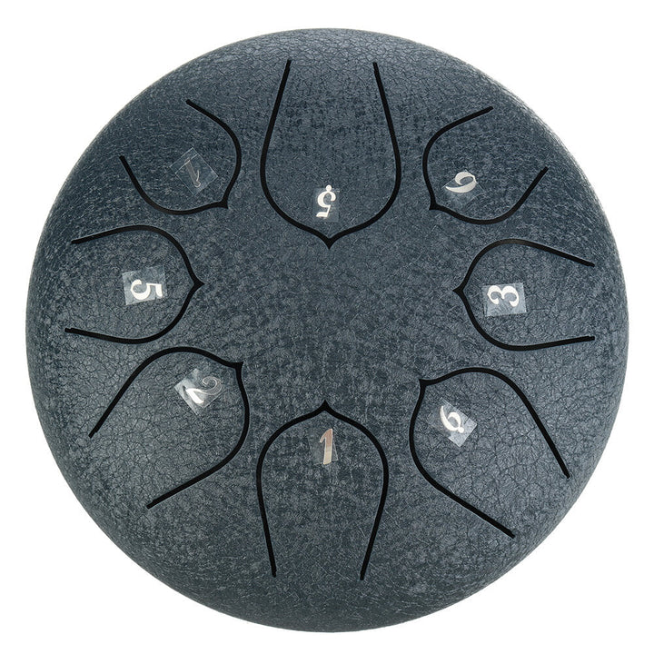 6 Inch 8 Notes G Tune Steel Tongue Drum Handpan Instrument with Drum Mallets and Bag Image 6