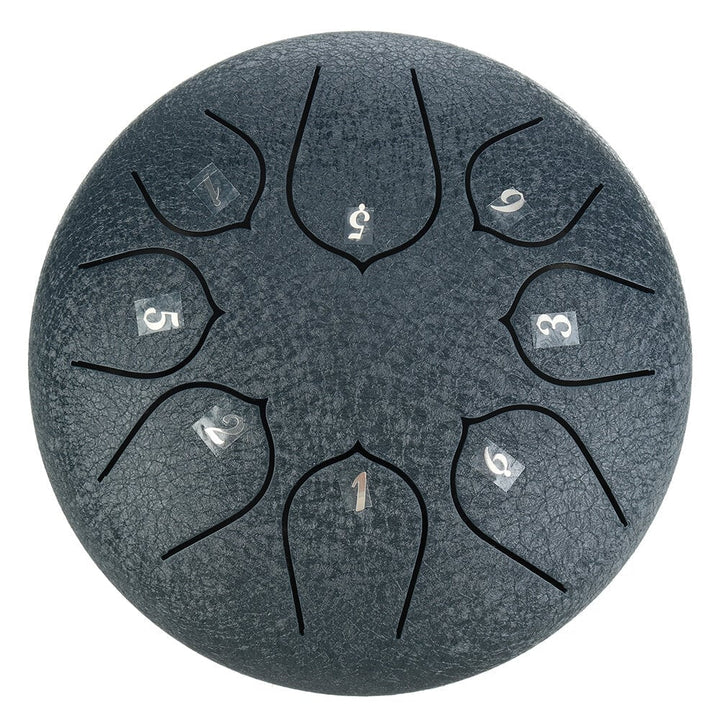 6 Inch 8 Notes G Tune Steel Tongue Drum Handpan Instrument with Drum Mallets and Bag Image 1