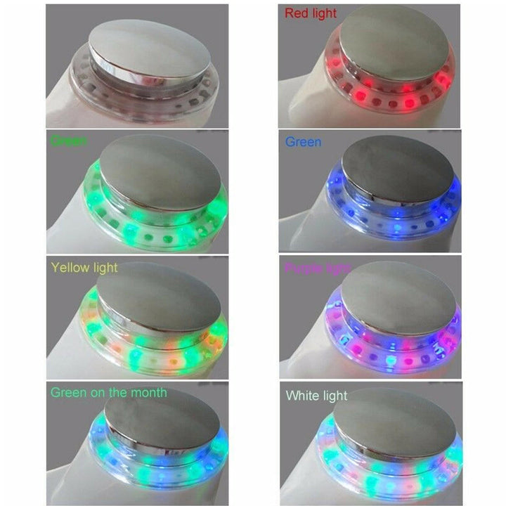 7 Color Led Light Ultrasonic Facial Skin Appliance Therapy Photon Rejuvenation Mode RGB Beauty Instrument Beauty Machine Image 4