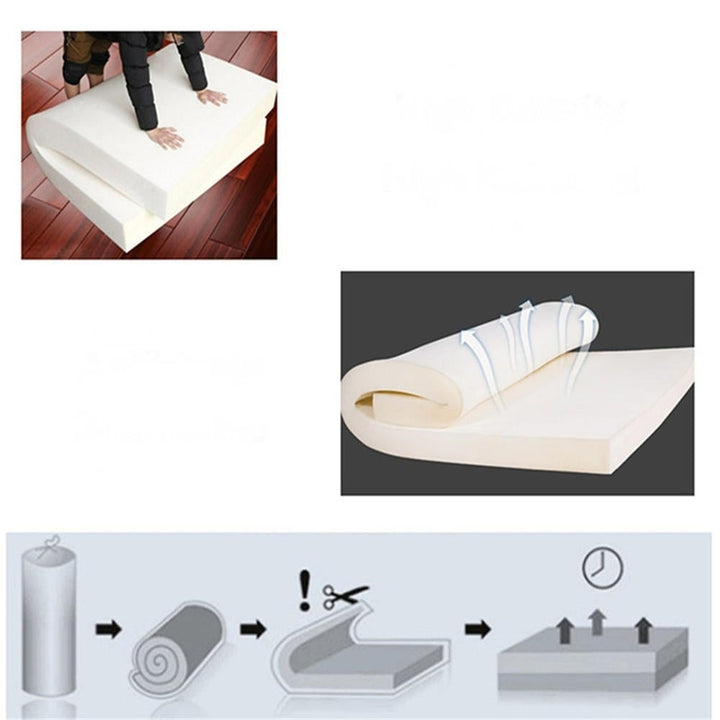 71x24 Inch High Density Foam Seat Cushion Replacement Upholstery Firm Pad 0.5/1/2 Inch Height Image 3