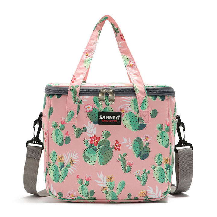 7L Floral Picnic Bag Fashion Thermal Food Picnic Lunch Bag for Women Milk Beer Cooler Lunch Box Portable Multi-function Image 9