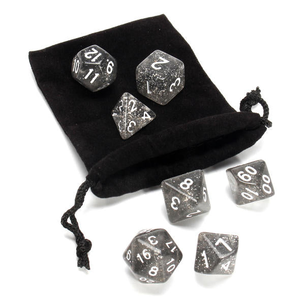 7 Pcs TRPG Polyhedral Dice RPG Dice Set Gadget With Bag Image 1