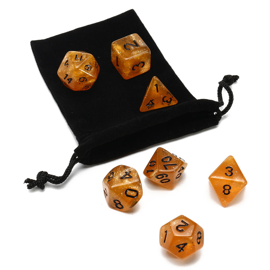 7 Piece Polyhedral Dice Set Multisided Dice With Dice Bag RPG Role Playing Games Dices Gadget Image 1