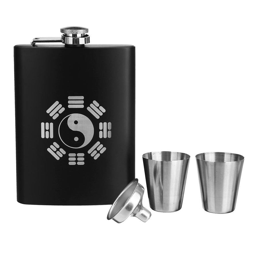 8oz Stainless Steel Pocket Liquor Hip Flask Drink Flagon with Funnel Image 1
