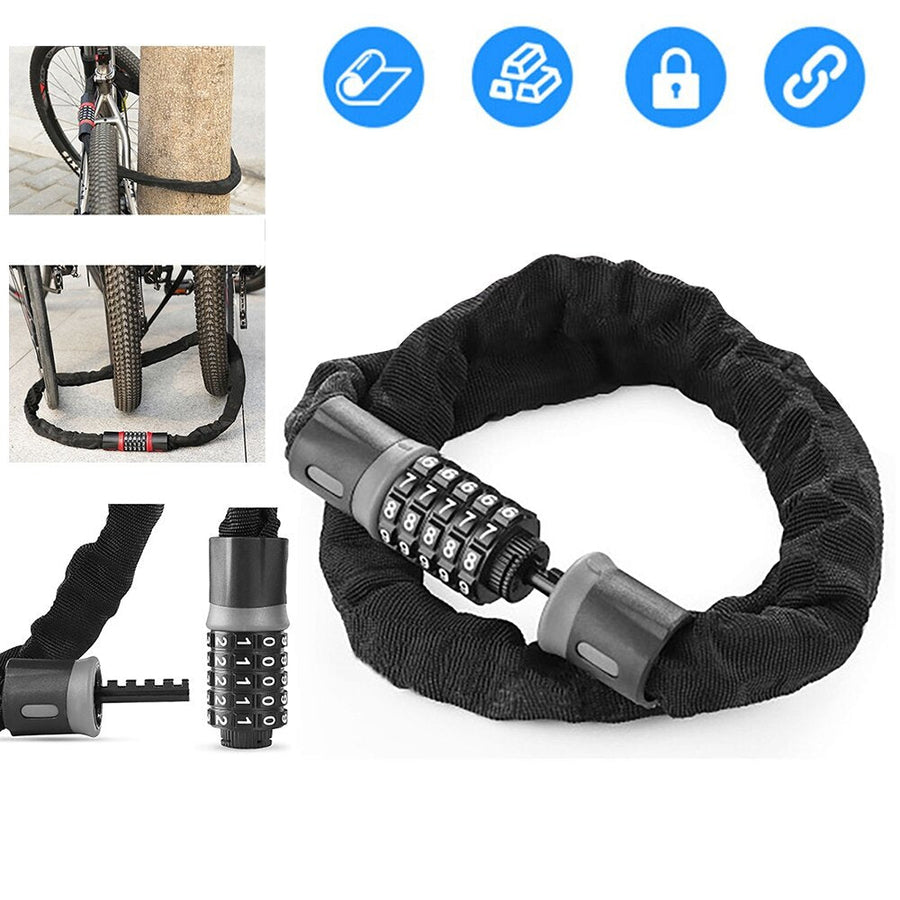 Bicycle Lock Safe Metal Anti-Theft Outdoor Bike Chain Lock Security Reinforced Cycling Chain Lock Bicycle Accessories Image 1