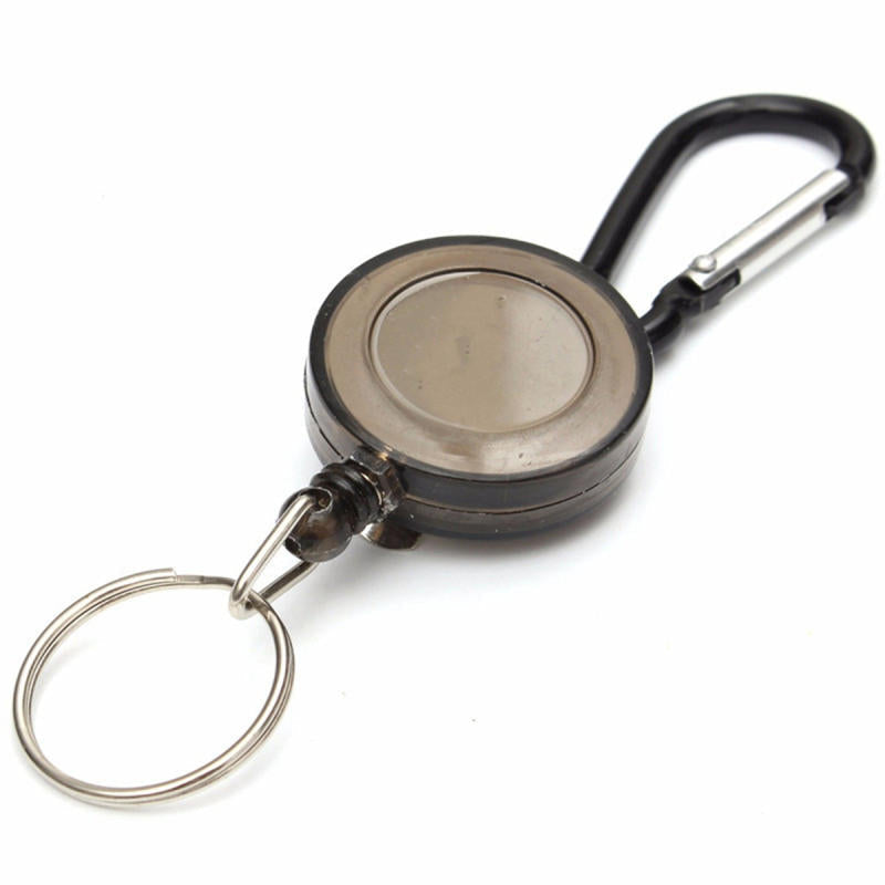 Badge Reel Telescopic Key Buckle Carabiner Recoil Retractable Holder Key Chain Image 1