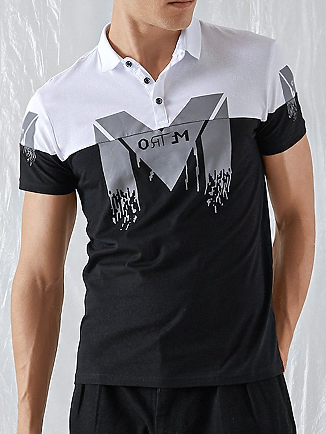 Cotton 2020 Short Sleeve T-shirt Mens  Summer Dress Youth Business Casual Lapel Upper Garment Body Image 9