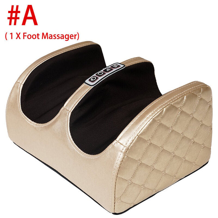 Electric Foot Massager Leg Back Heated Relief Pain Shiatsu Kneading Rolling Auto Off Massage Machine Image 1