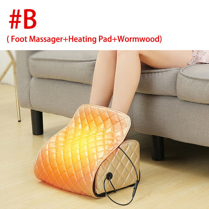 Electric Foot Massager Leg Back Heated Relief Pain Shiatsu Kneading Rolling Auto Off Massage Machine Image 6